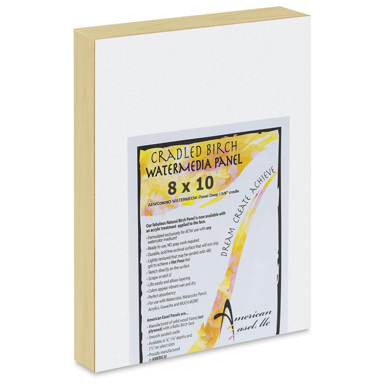 American Easel WaterMedia Panel - 8" x 10", Gallery Profile 1-5/8"